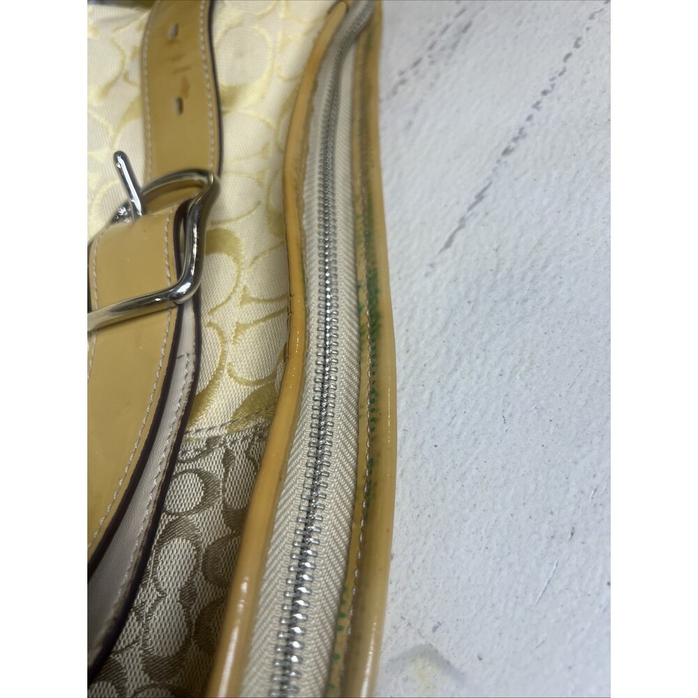 Coach (2010) Y2K Pastel Signature Patchwork Slider Shoulder Bag Hobo Purse - Picture 10 of 16